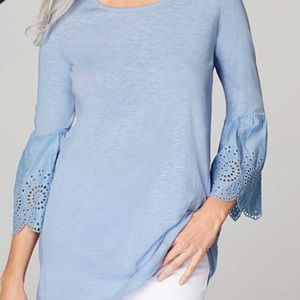NWT J. Jill Women’s Cornflower Eyelet Tunic M